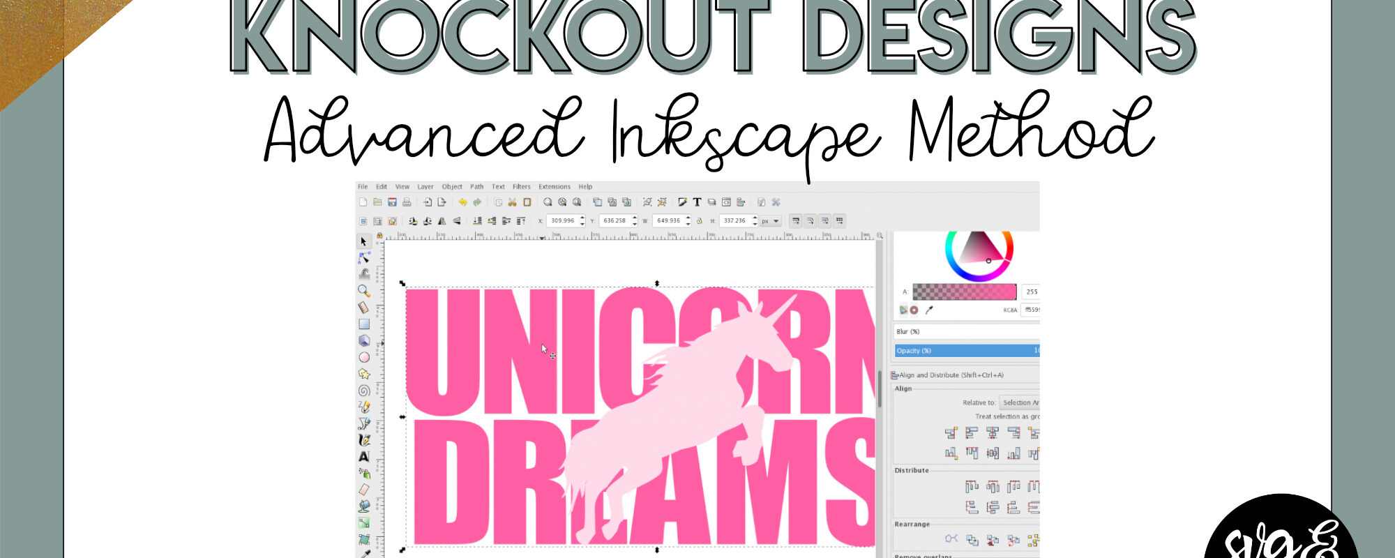 Advanced Knockout Designs in Inkscape