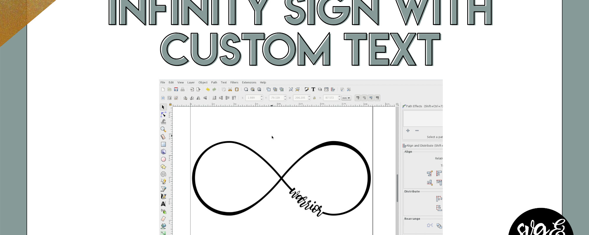 Infinity Sign with Custom Text
