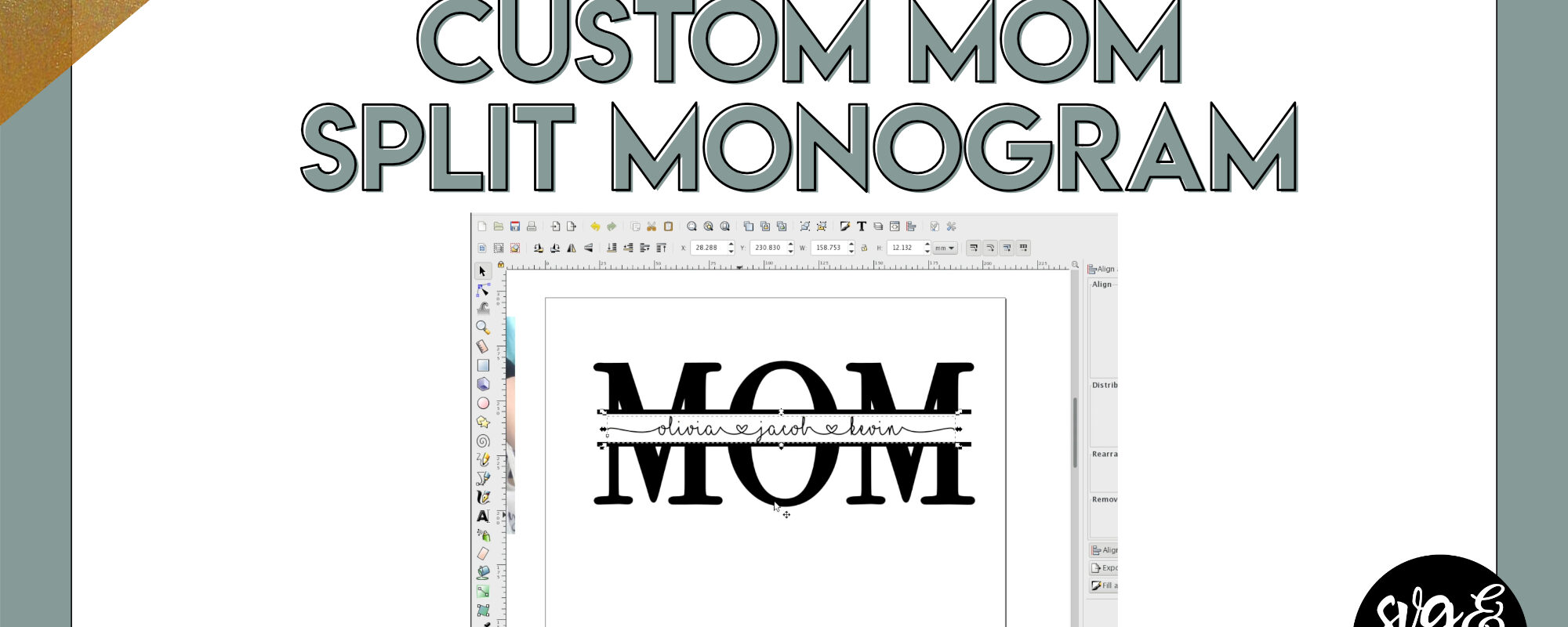 How to Create a Custom Mom Split Monogram