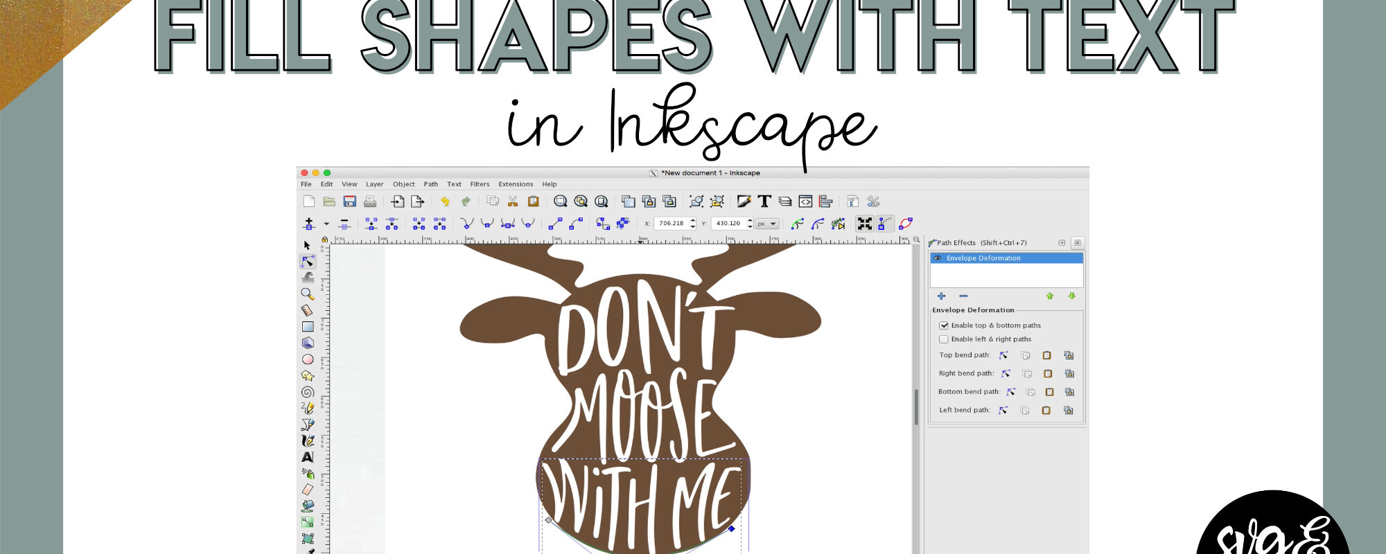 How to Fill Shapes with Text in Inkscape