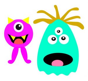 My first practice, and I created the hair! first monster