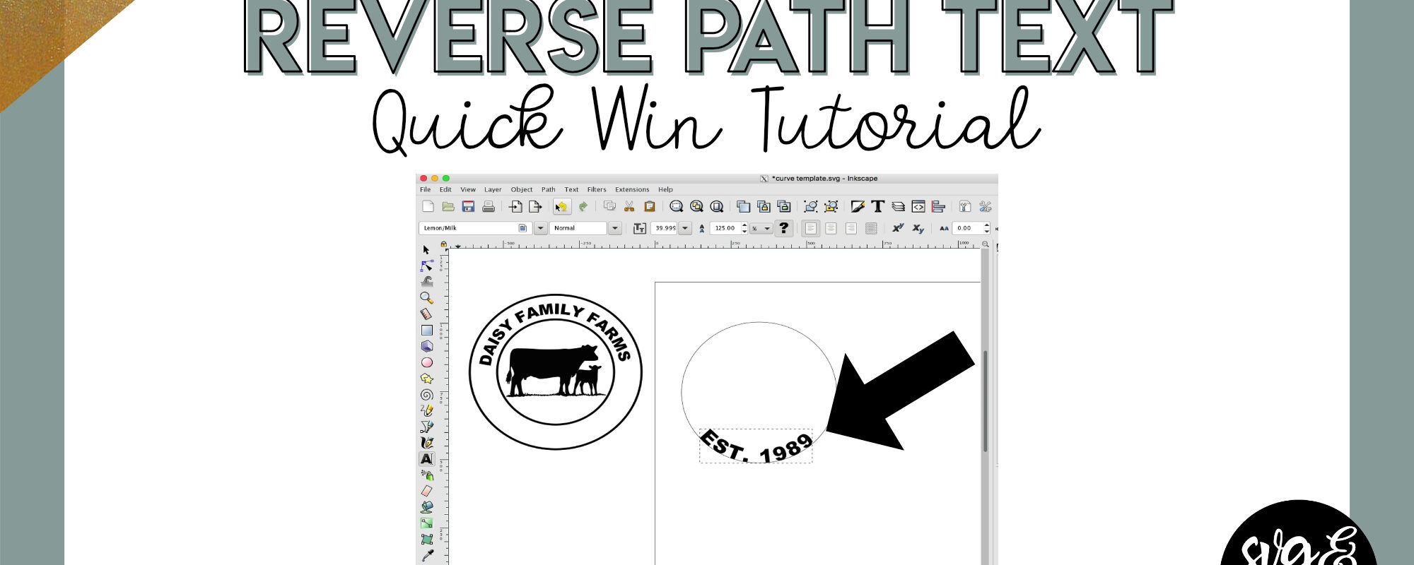 Quick Win: Reverse Path for Curved Text in Inkscape