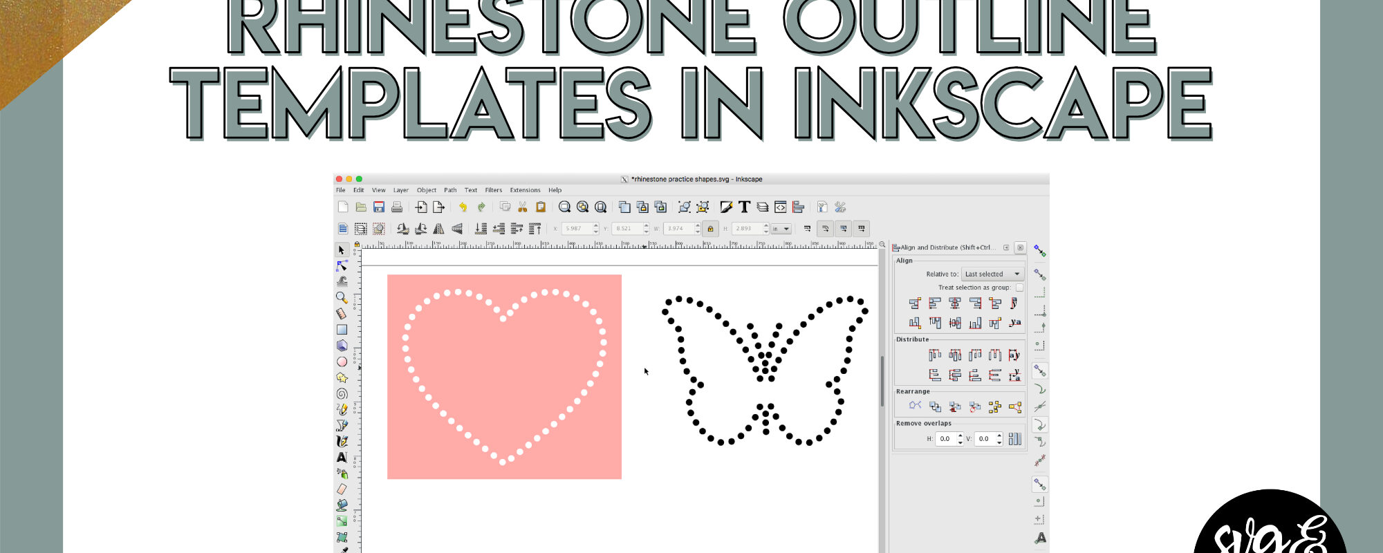 Rhinestone Outline Templates in Inkscape