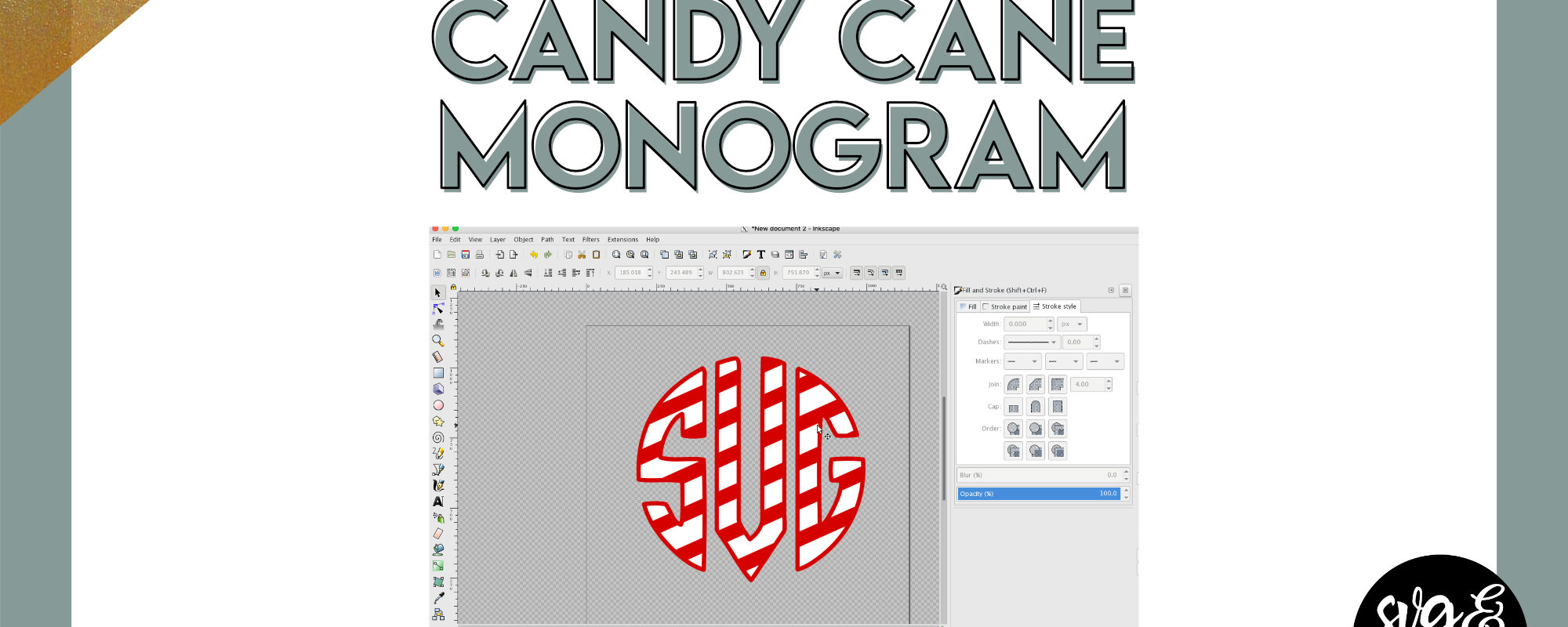 Quick Win: Candy Cane Monogram