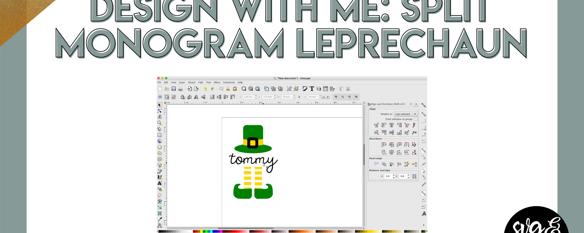 Design with Me: Split Monogram Leprechaun