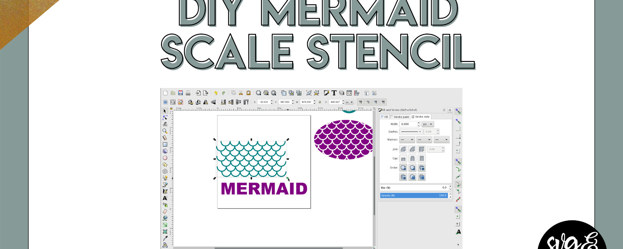 DIY Mermaid Scale Stencil