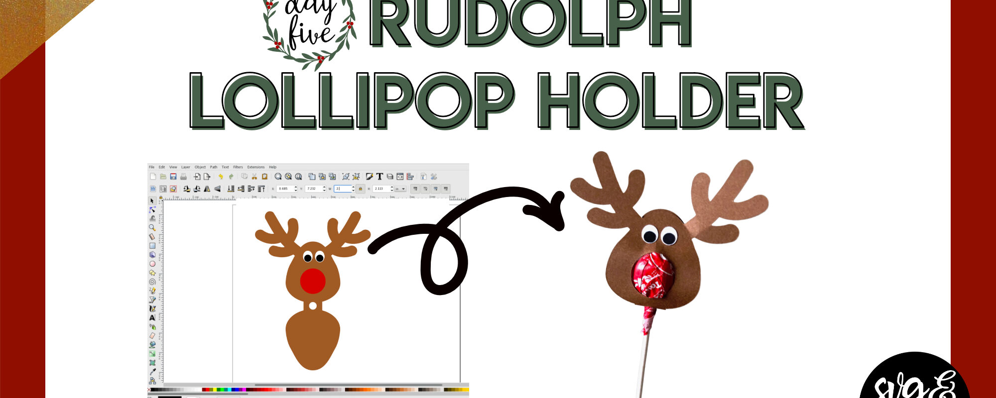 Day 5: DIY Rudolph Lollipop Holder