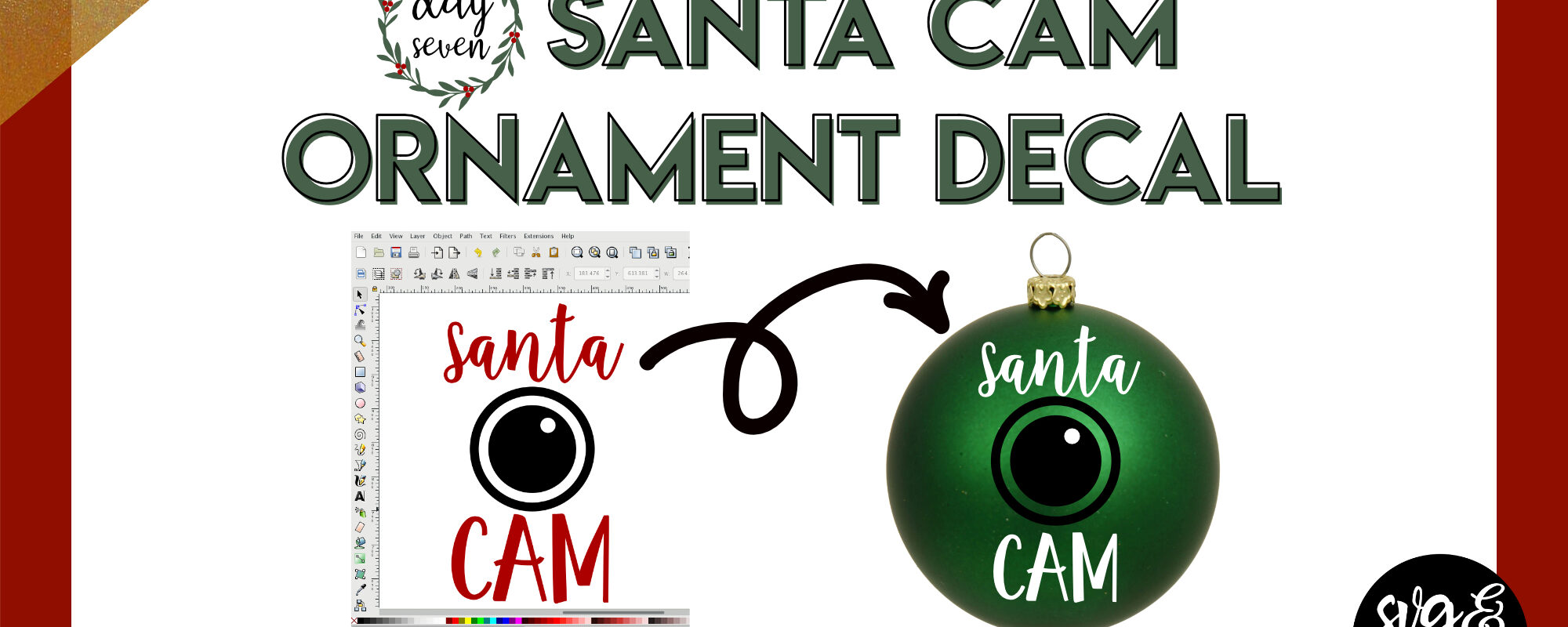 Day 7: Santa Cam Ornament Decal