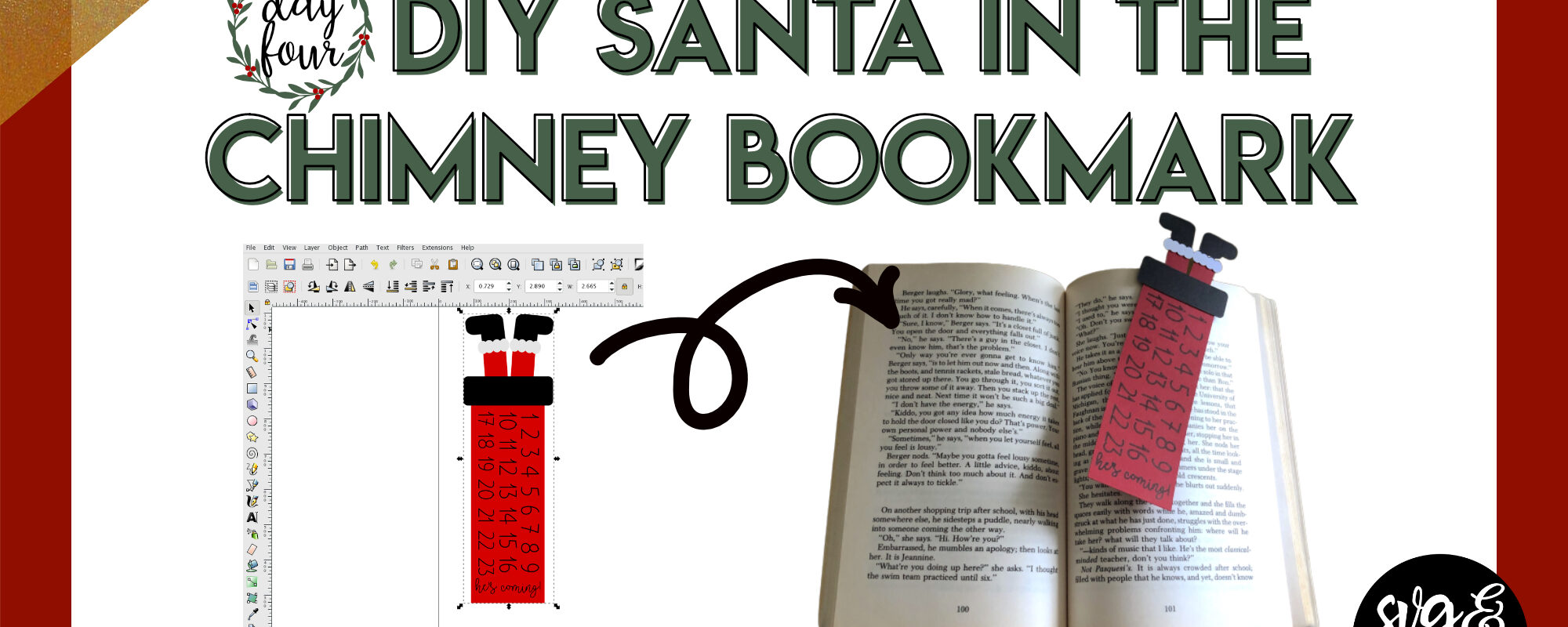 Day 4: Santa Chimney Countdown Bookmark
