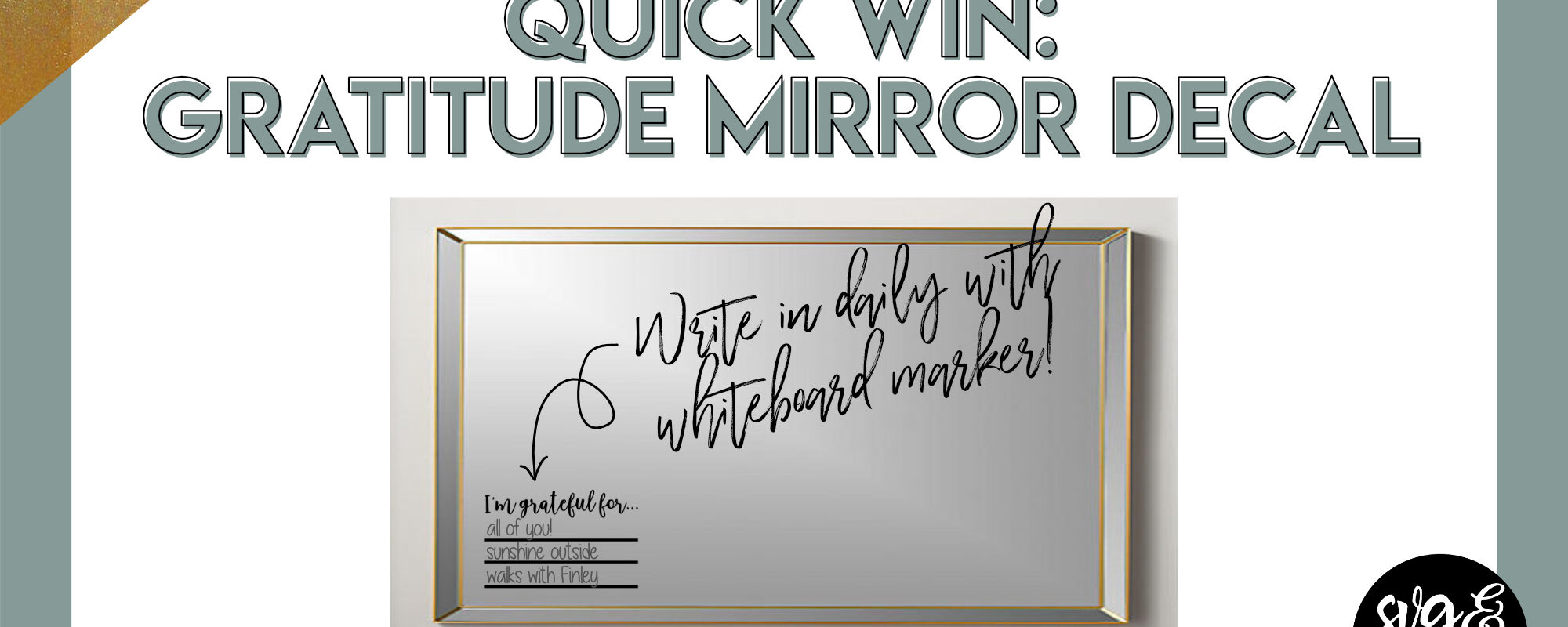 Gratitude Mirror Decal
