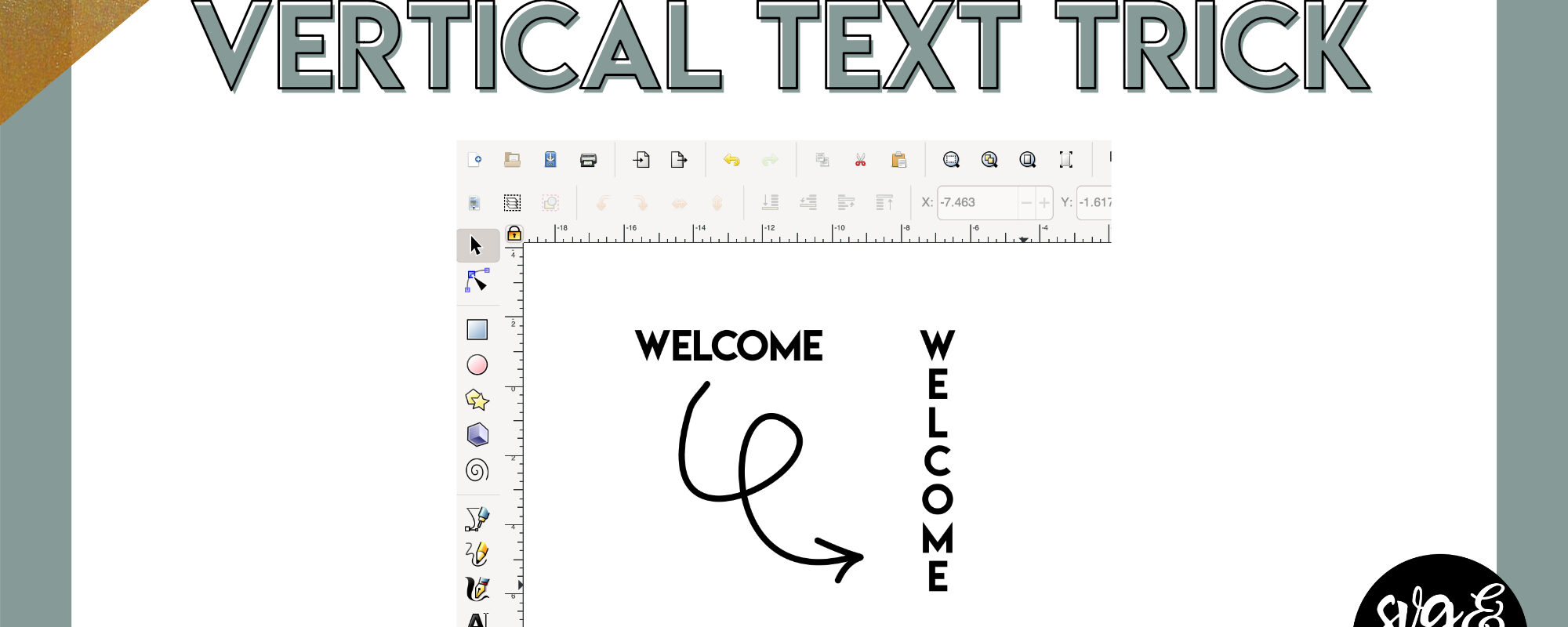 Vertical Text Trick in Inkscape
