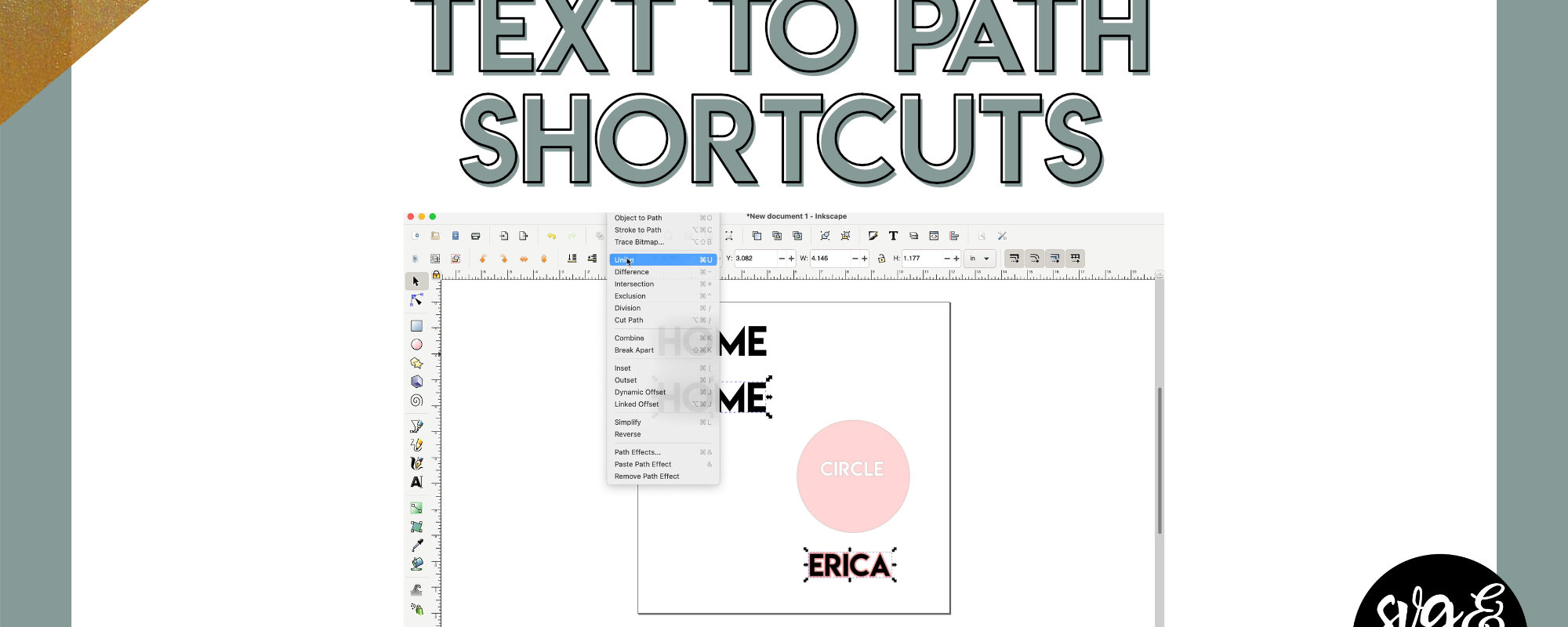 Text to Path Shortcuts