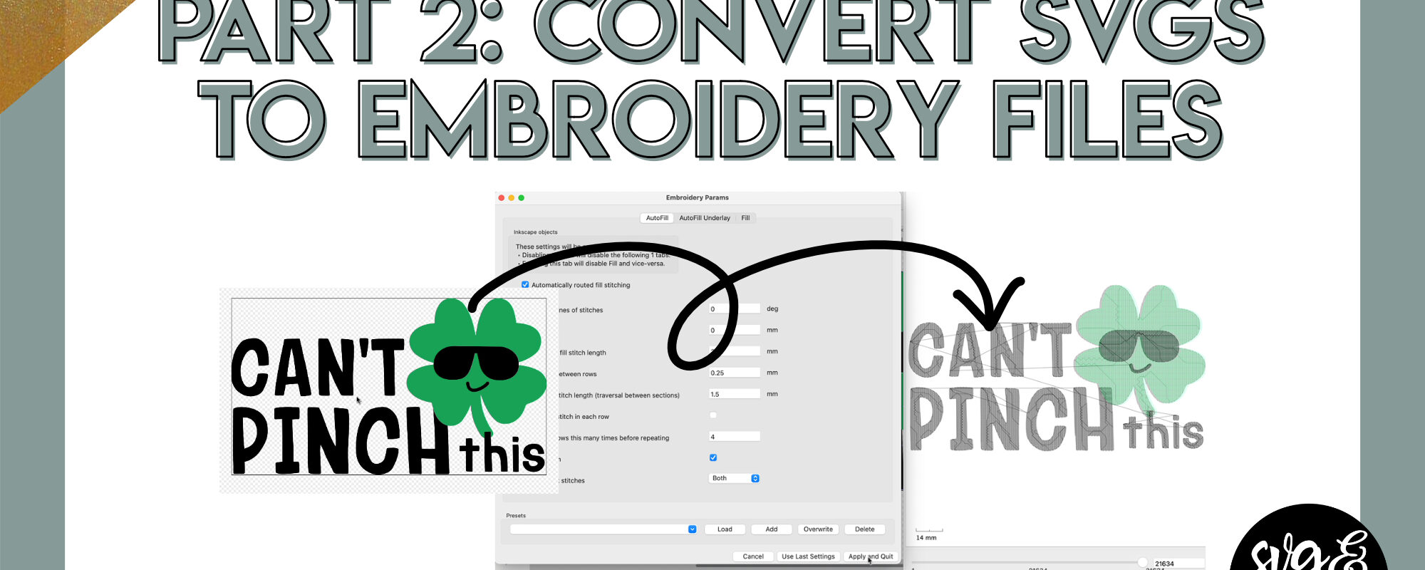 Part 2: How to Convert SVGs to Embroidery Files (.PES) Using Ink/Stitch