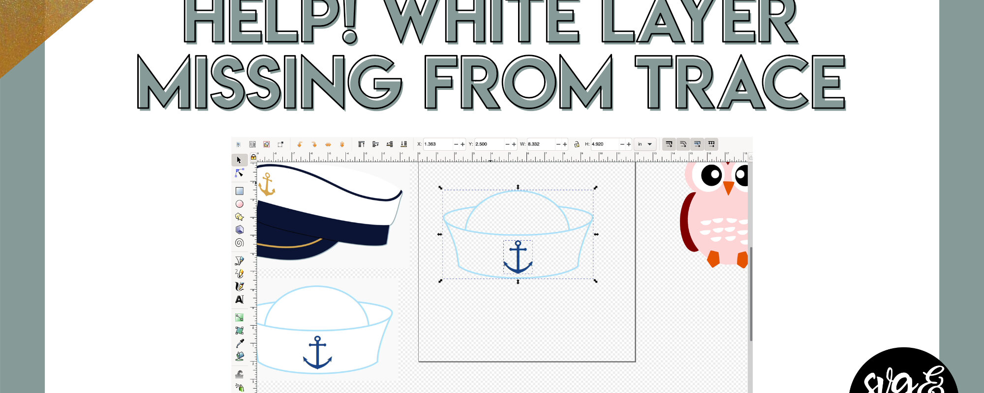 Help! White Layer Missing From a Traced Image