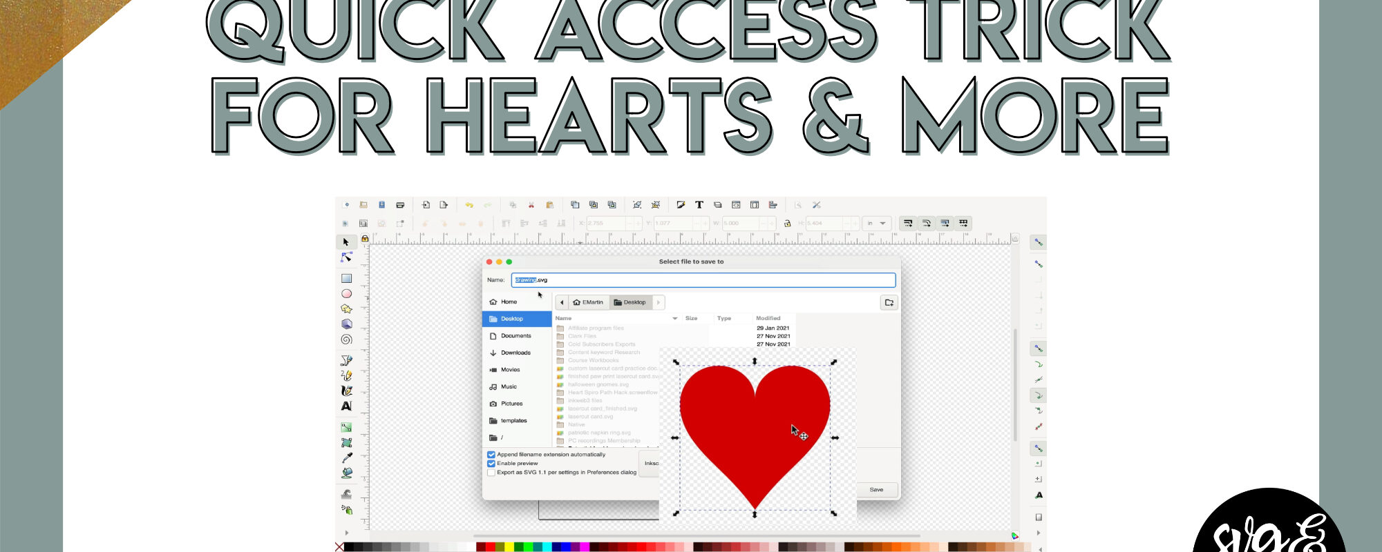 Quick Access Saving Trick for Hearts & More