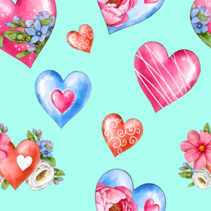 Floral heart pattern that I created for Design Space Floral Heart Pattern