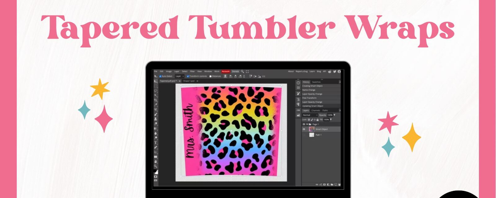 Tapered Tumbler Wrap Templates